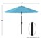Nature Spring Patio Umbrella with Easy Crank and Auto Tilt, Outdoor Use for Deck, Porch, Backyard, 10-foot Blue 821433MRG - alternate 2